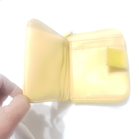 PRADA Vintage YELLOW BIFOLD CANVAS WALLET - Picture 13 of 15